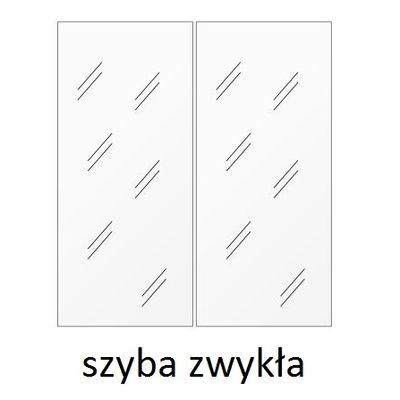 Szafa biurowa aktowa PS27 80X39X75H ze szkłem - szyby zwykłe