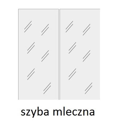 Szafa biurowa aktowa PS10 40X39X183H ze szkłem - szyby mleczne