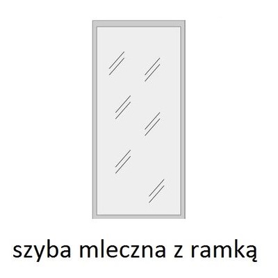 Szafka biurowa aktowa PS29 40X39X75H ze szkłem - szyba mleczna w ramce