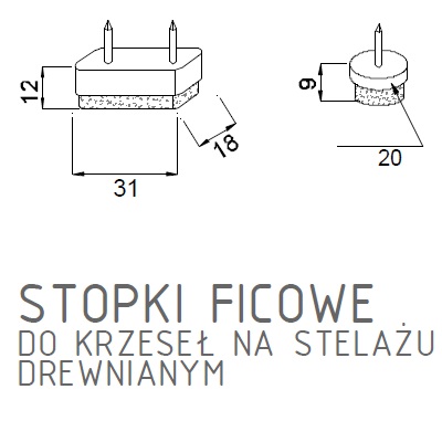 Krzesło konferencyjne Emma - Stopki filcowe