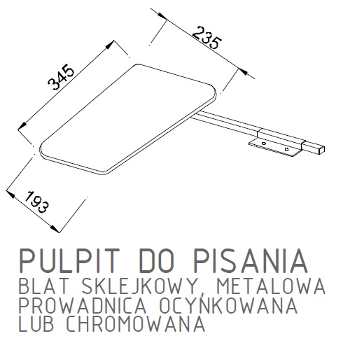 Krzesło konferencyjne Hubert Wood - Z pulpitem