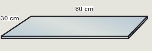 Blat szklany nadstawki Salva SV 100/101/102/103/104/105/106/300 - Blat szklany o szerokości 80 cm