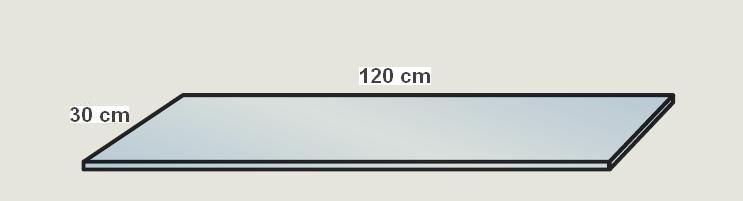 Blat szklany nadstawki Salva SV 100/101/102/103/104/105/106/300 - Blat szklany o szerokości 120 cm