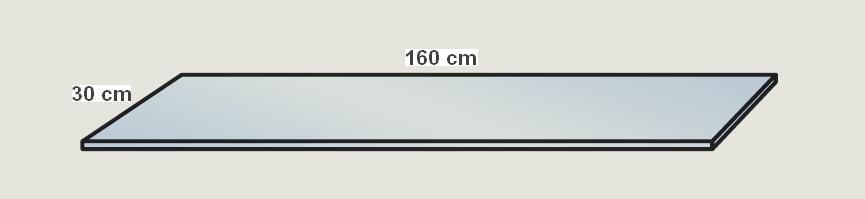 Blat szklany nadstawki Salva SV 100/101/102/103/104/105/106/300 - Blat szklany o szerokości 160 cm