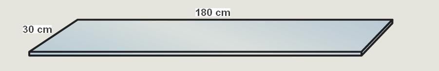 Blat szklany nadstawki Salva SV 100/101/102/103/104/105/106/300 - Blat szklany o szerokości 180 cm