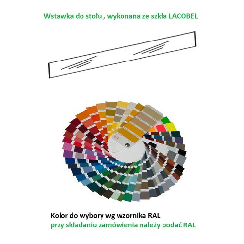 Stół EVB11 szer. 160 cm - stelaż otwarty - kolor do ustalenia - szkło LACOBEL