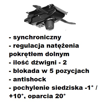 Fotel biurowy BREMEN - ergonomiczny, atestowany - MS-APROM-SY