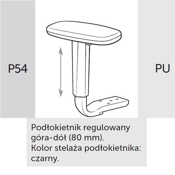 Fotel biurowy PLAYA 12SL - P54 PU