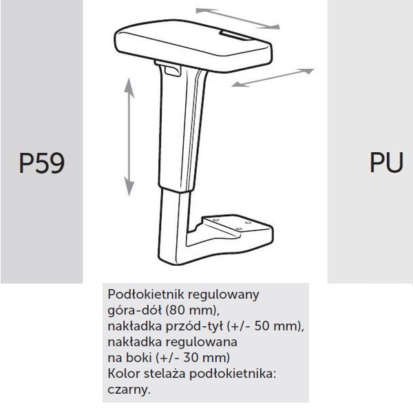 Fotel biurowy lightUP 250 - P59 PU