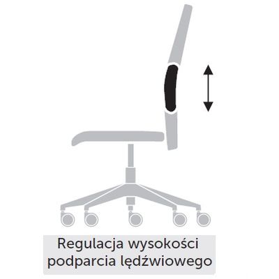 Fotel biurowy lightUP 250 - Regulacja góra-dół