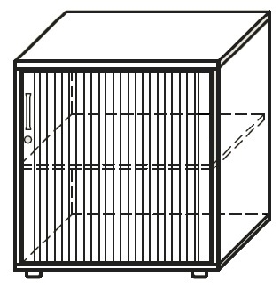 Szafka przybiurkowa KZ1 80x50x76h - KZ1P prawa