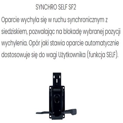 Fotel biurowy COCO WS HD CHROME - Synchroniczny Self SF2