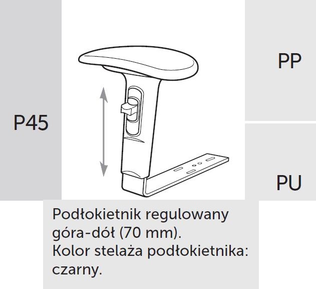 Fotel biurowy PLAYA 12SL - P45PU