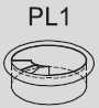 Biurko podporowe STAND BS13 140x140x76h - Przepust meblowy z lewej strony