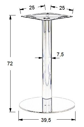 Podstawa do stolika SH-3001-1/S fi 39,5 cm wys. 72 cm 