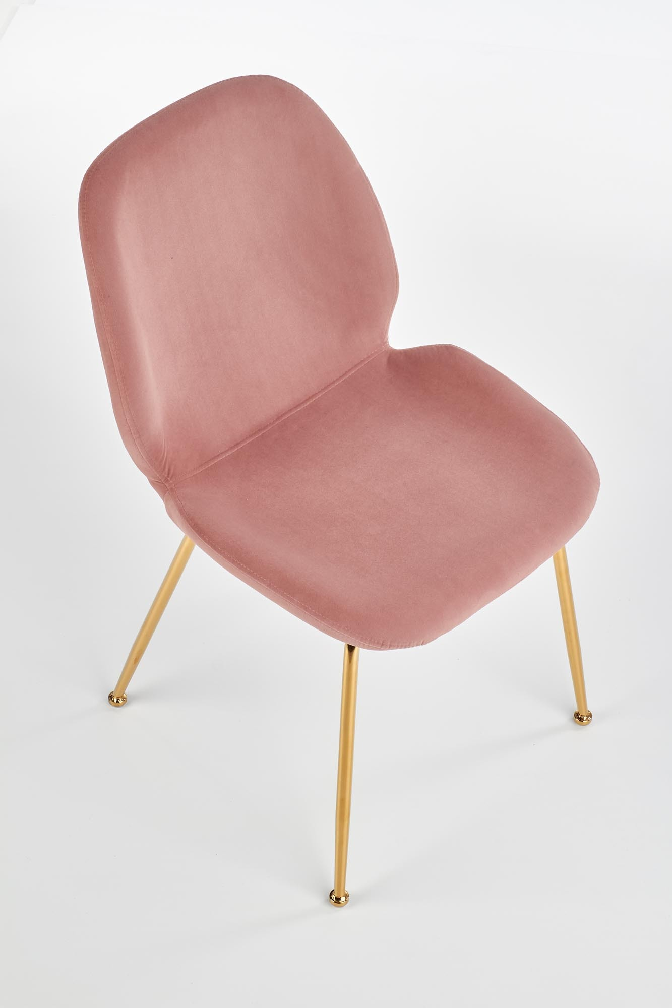 K381 krzesło różowy / złoty