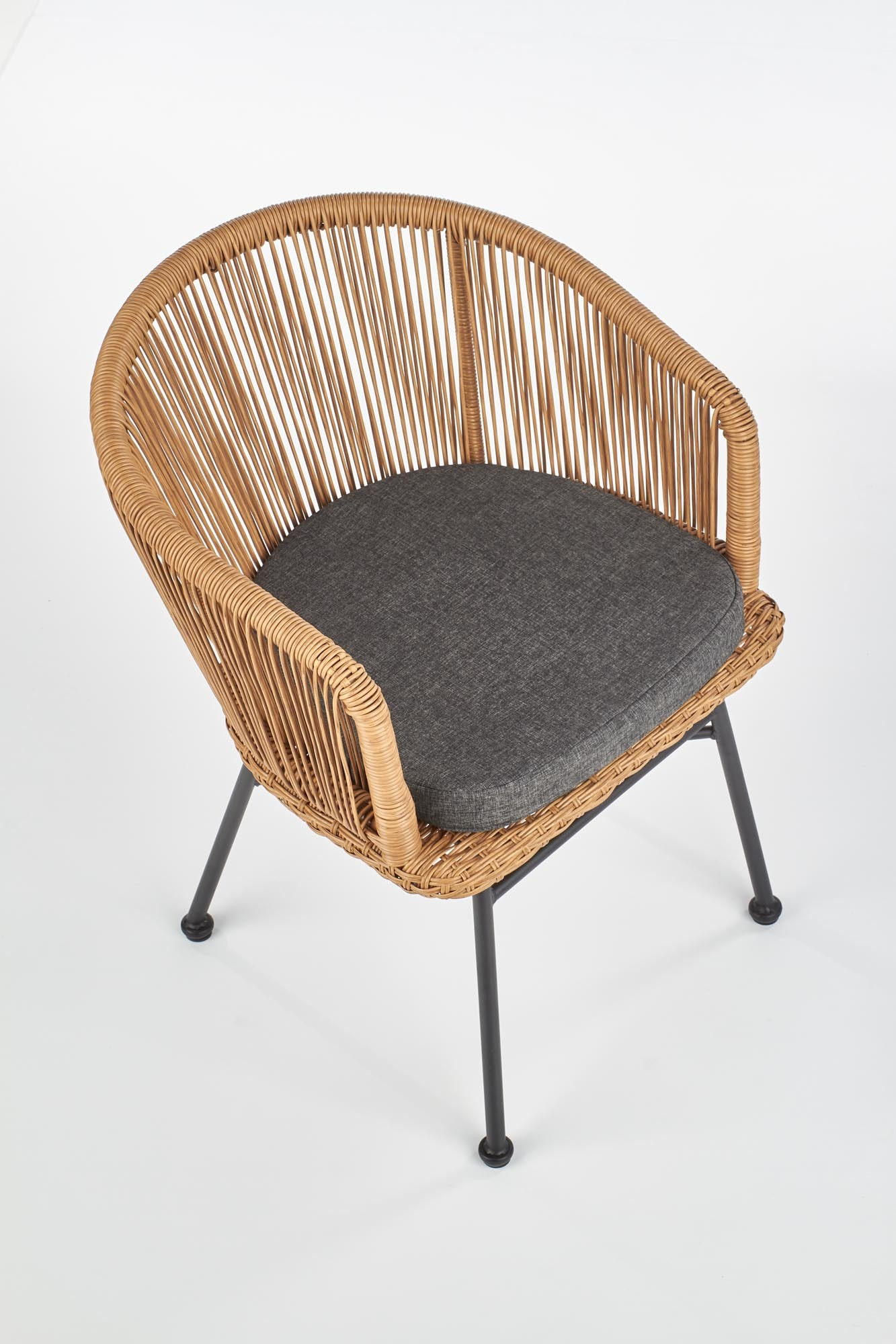 K400 krzesło czarny / naturalny / popielaty