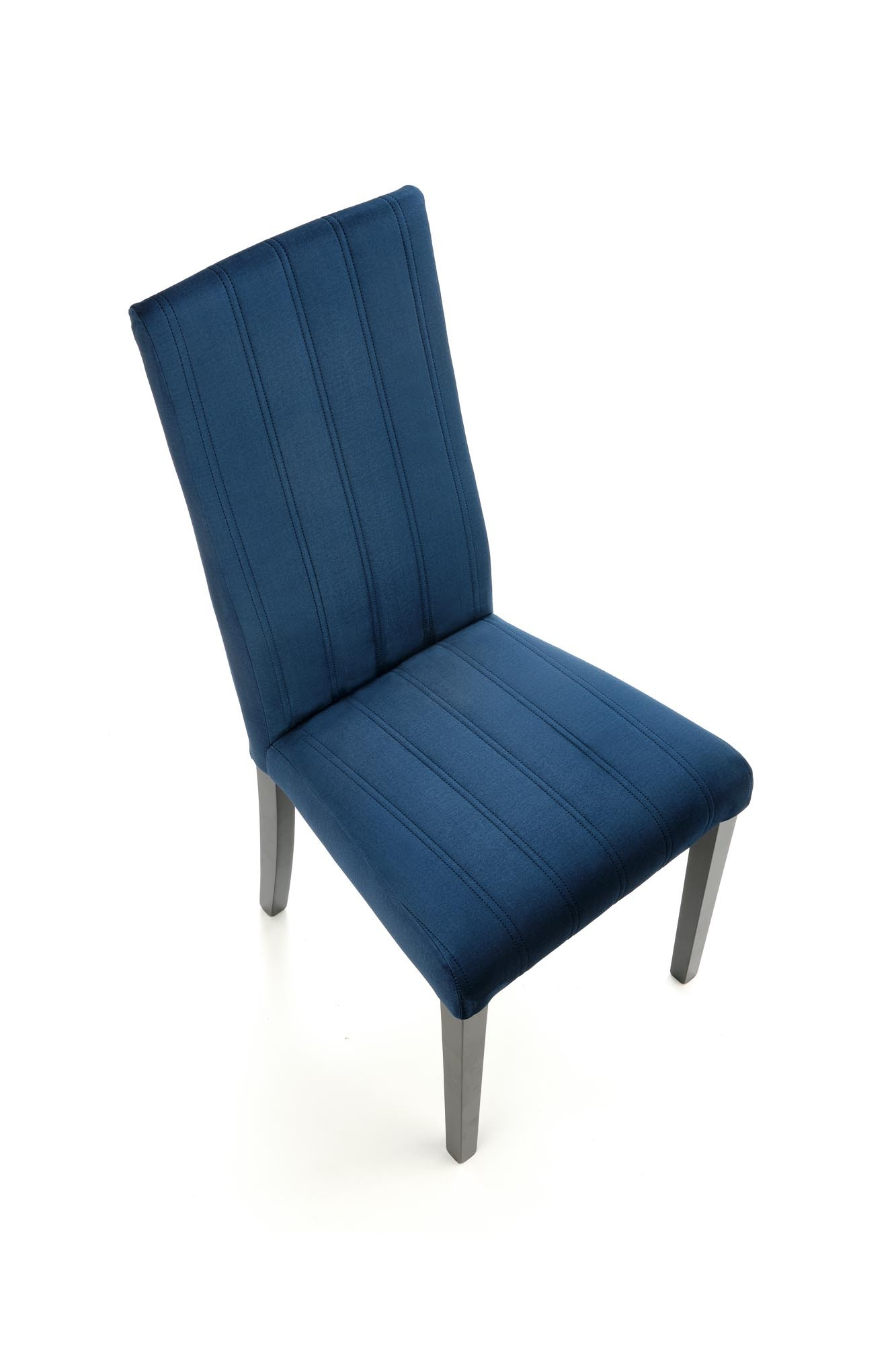DIEGO 2 krzesło czarny / tap. velvet pikowany Pasy - MONOLITH 77 (granatowy)