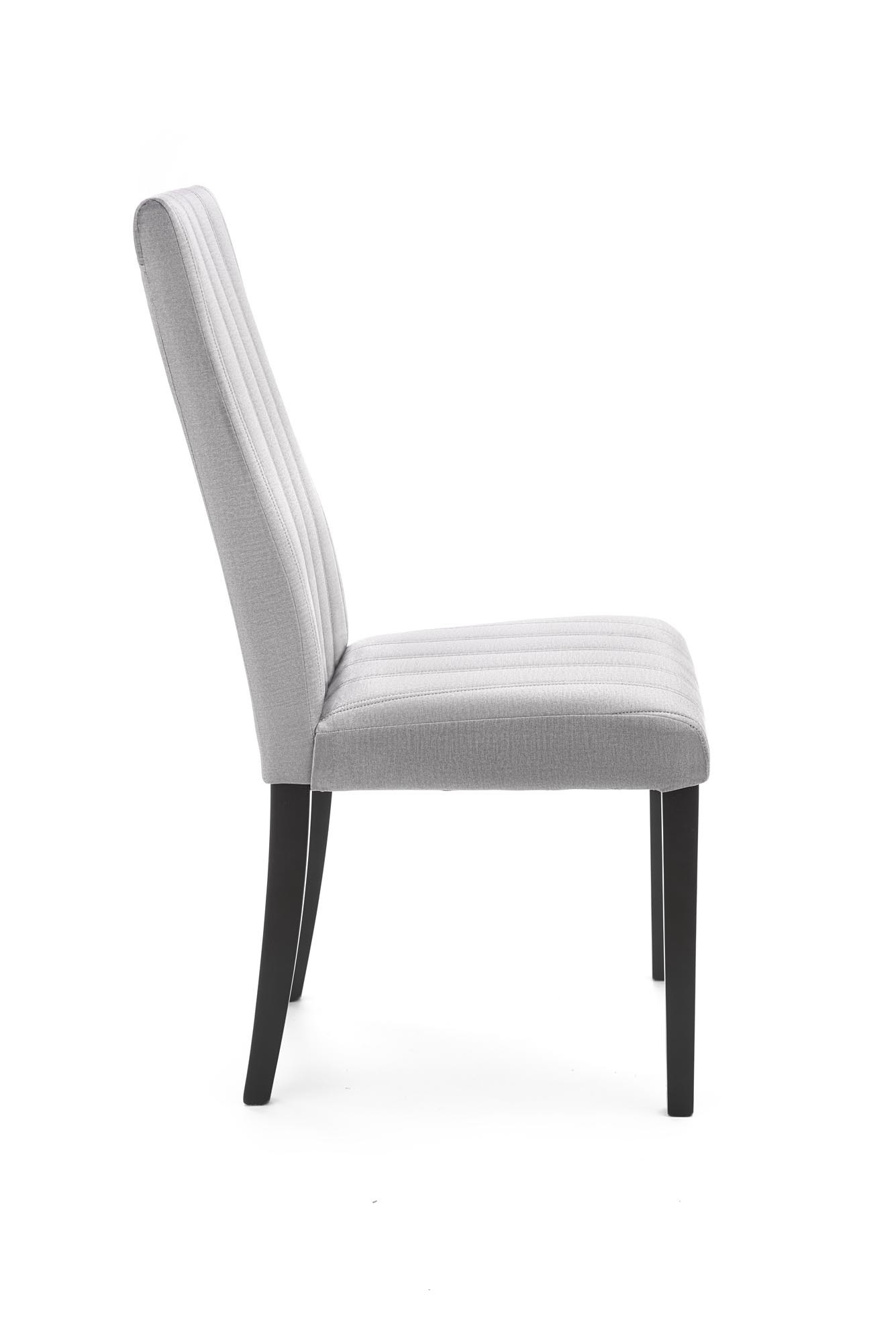 DIEGO 2 krzesło czarny / tap. velvet pikowany Pasy - MONOLITH 85 (jasny popiel)