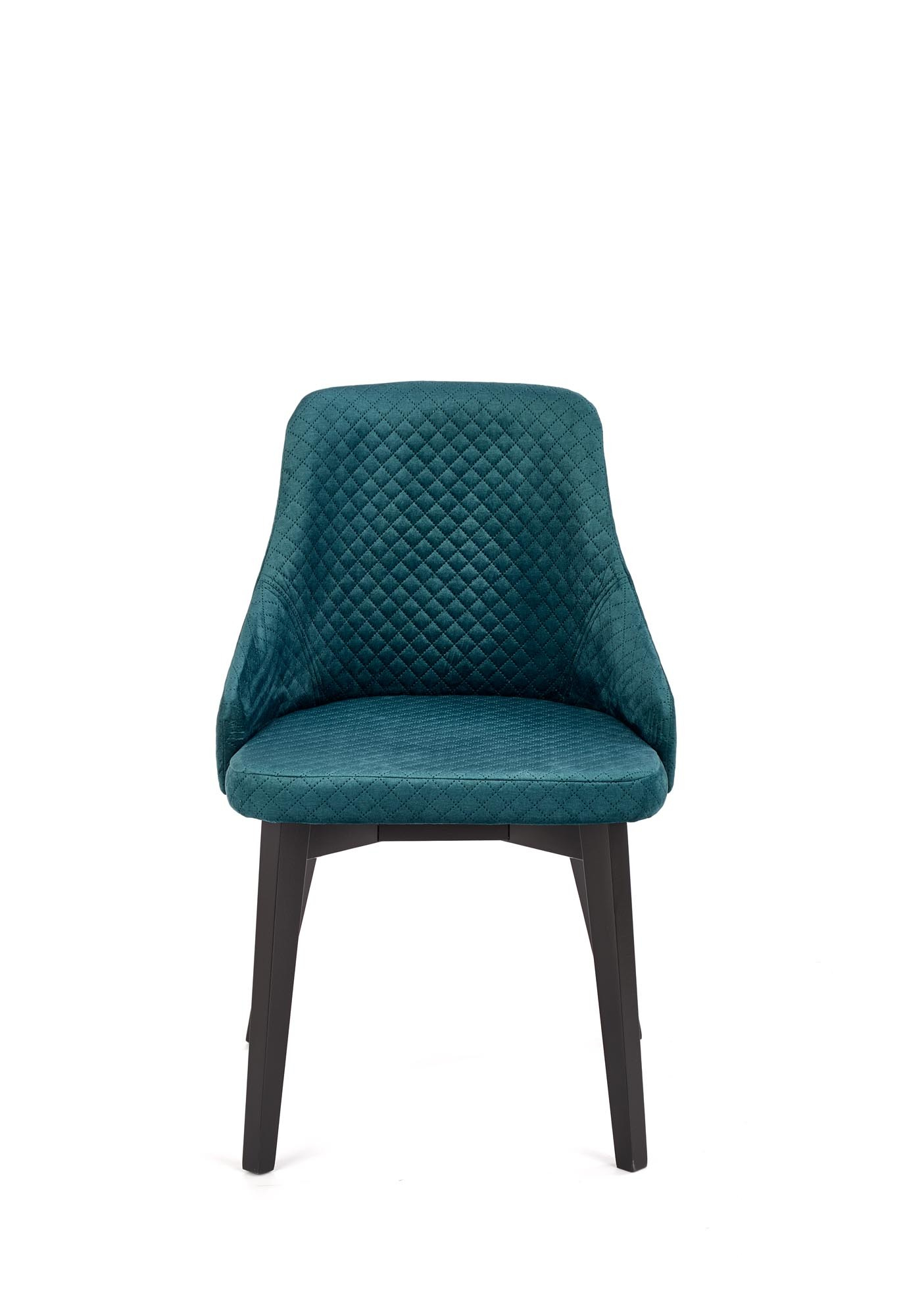 TOLEDO 3 krzesło czarny / tap. velvet pikowany Karo 4 - MONOLITH 37 (ciemny zielony) 