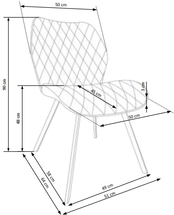 K360 krzesło musztardowy (1p=4szt)