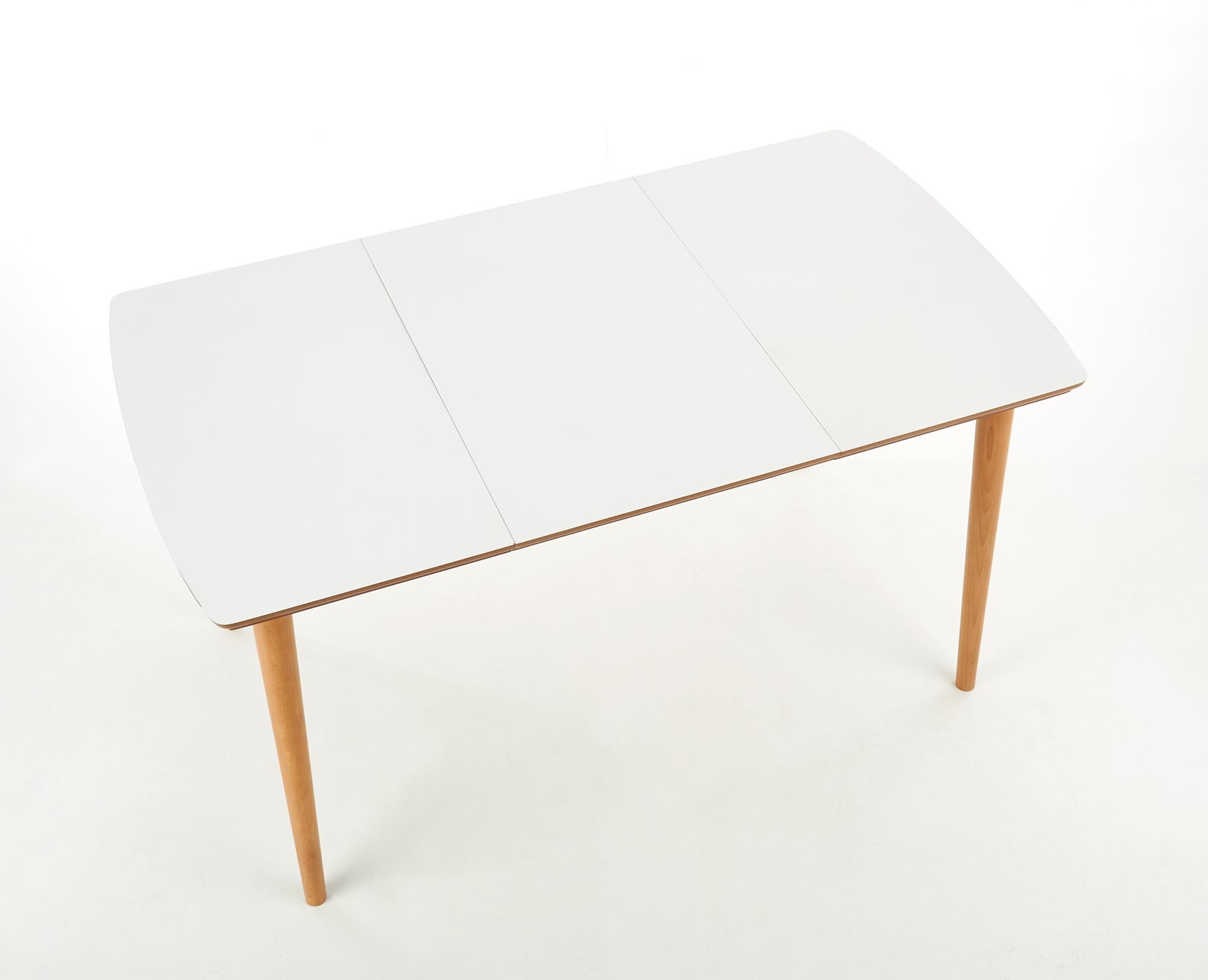 BARRET stół kolor blat - biały mat, nogi - dąb lefkas (90-190x80x75 cm) (1p=1szt)