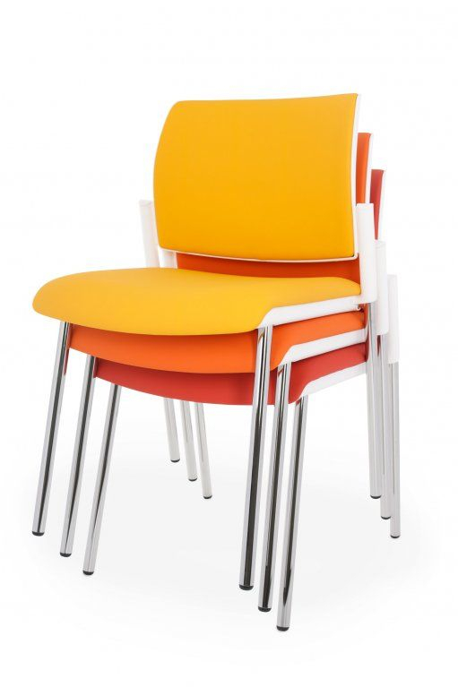 Krzesło konferencyjne Set White Chrome