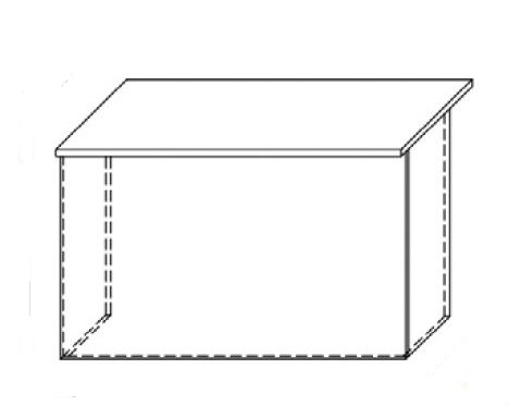 Lada recepcyjna VISTA LV1 - element prosty 120x70x76h