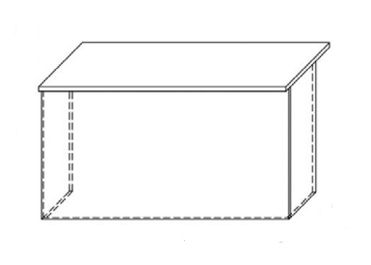 Lada recepcyjna VISTA LV2 - element prosty 140x70x76h