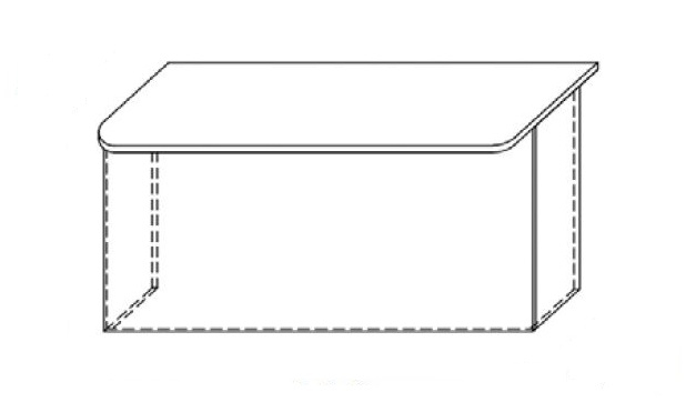 Lada recepcyjna VISTA LV5 - element prosty 140x85x76h  