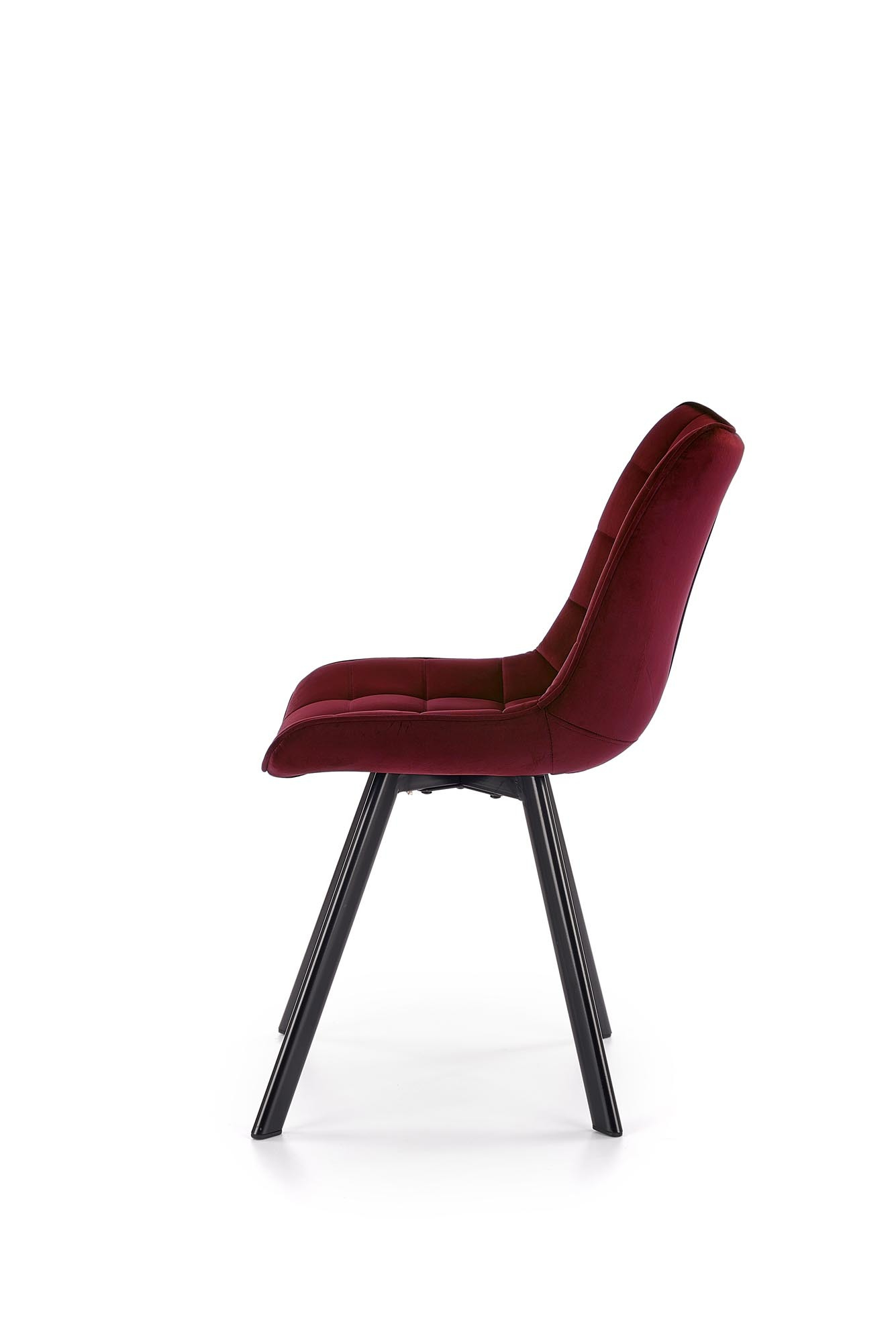 K332 krzesło nogi - czarne, siedzisko - bordowy