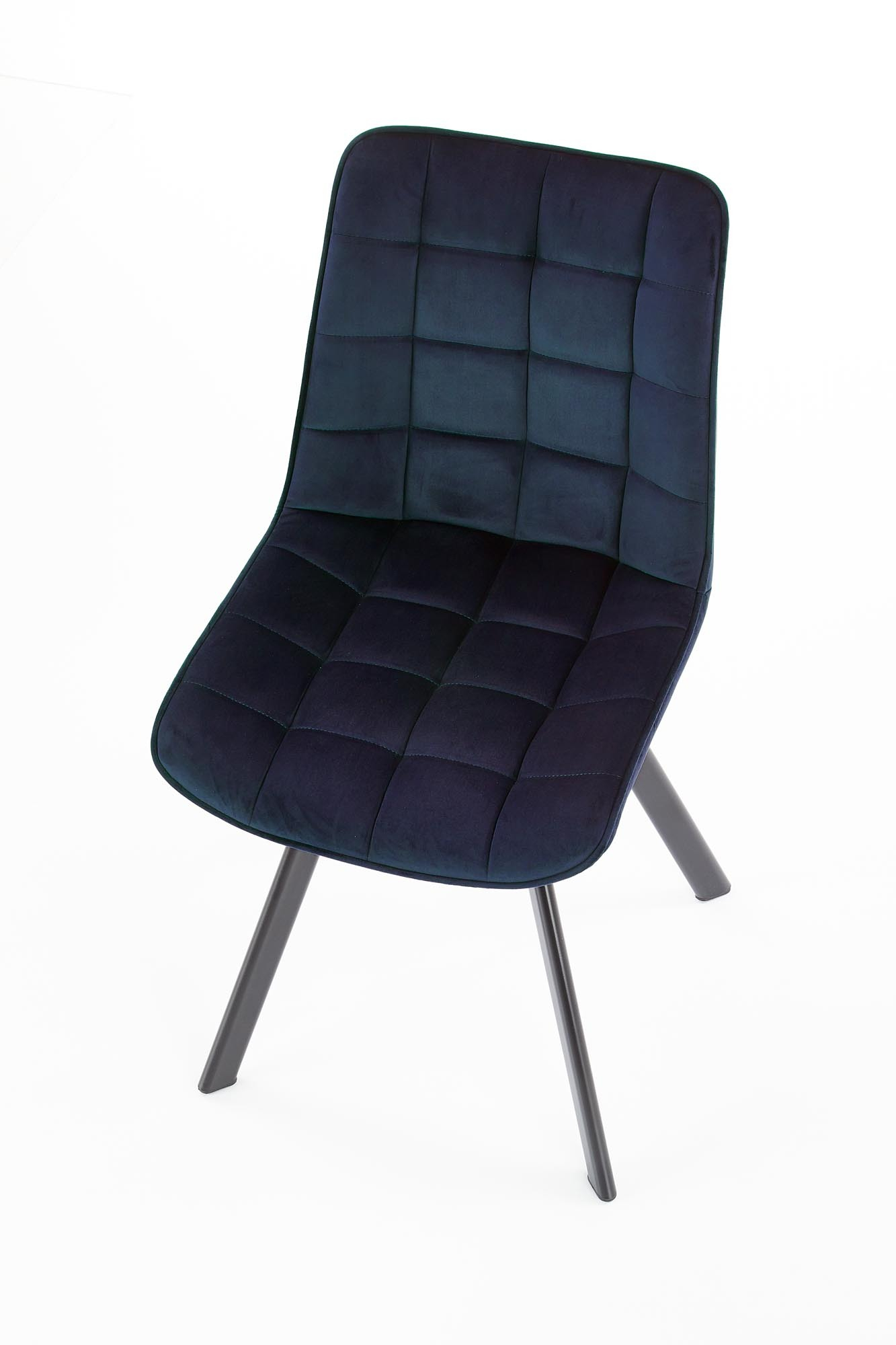 K332 krzesło nogi - czarne, siedzisko - granatowy