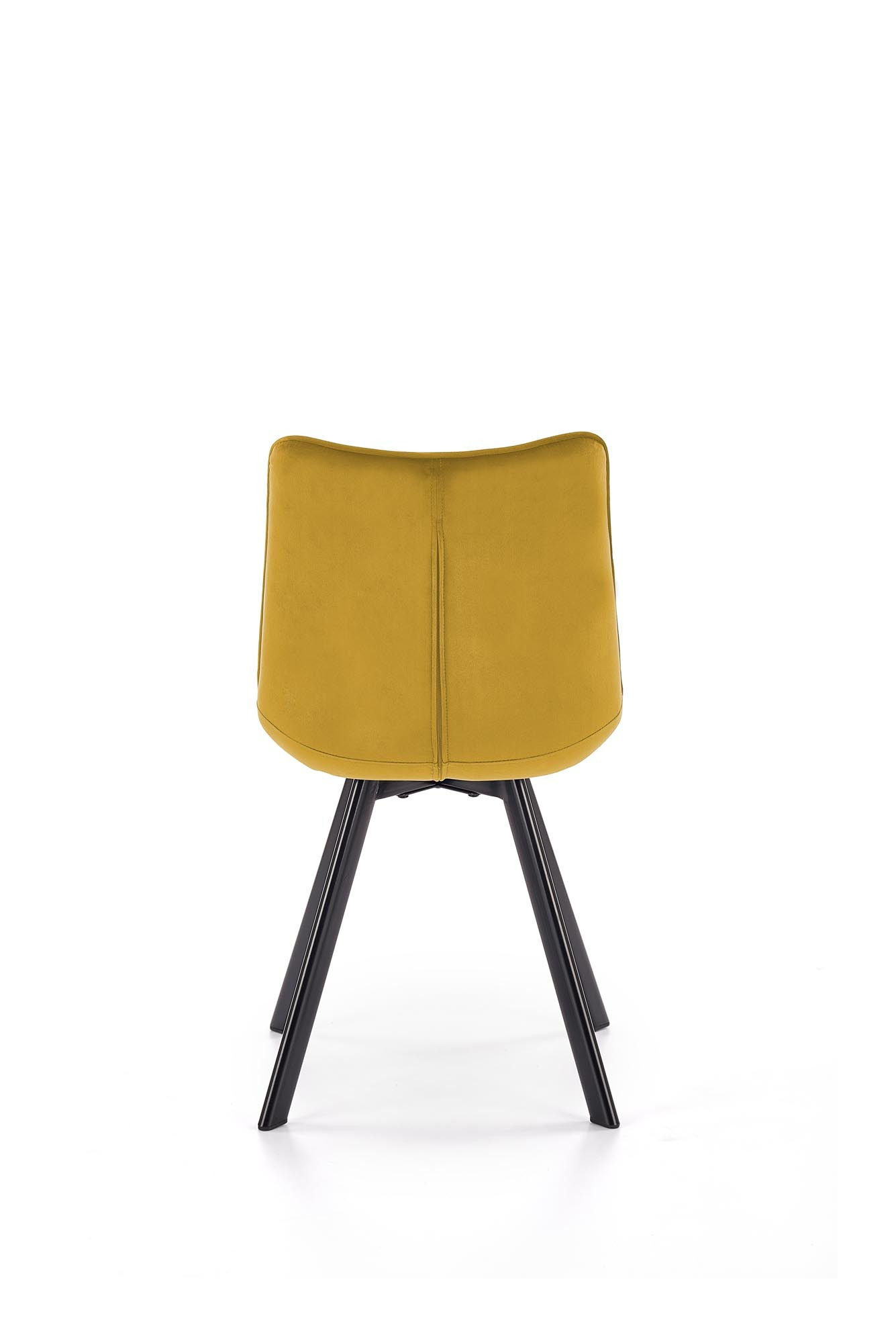 K332 krzesło nogi - czarne, siedzisko - musztardowy