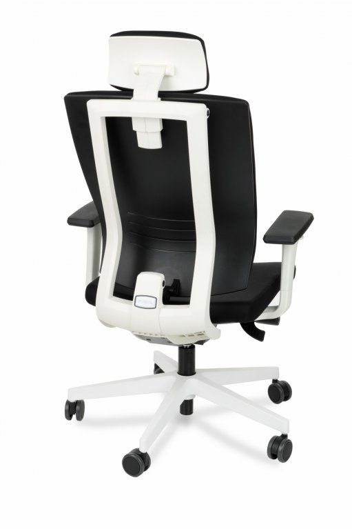 Fotel biurowy MAXPRO WT HD white/chrome 