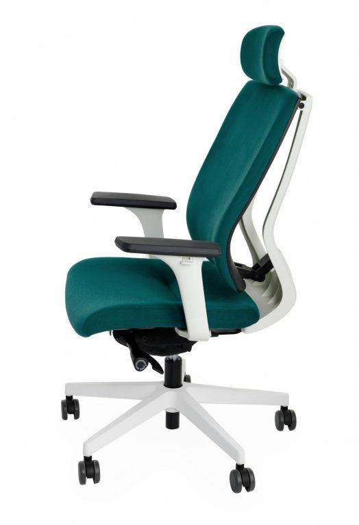 Fotel biurowy MAXPRO WT HD white/chrome 