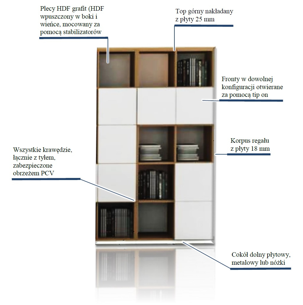 Cokół metalowy do regału NEXT CM5 80x40x15h    