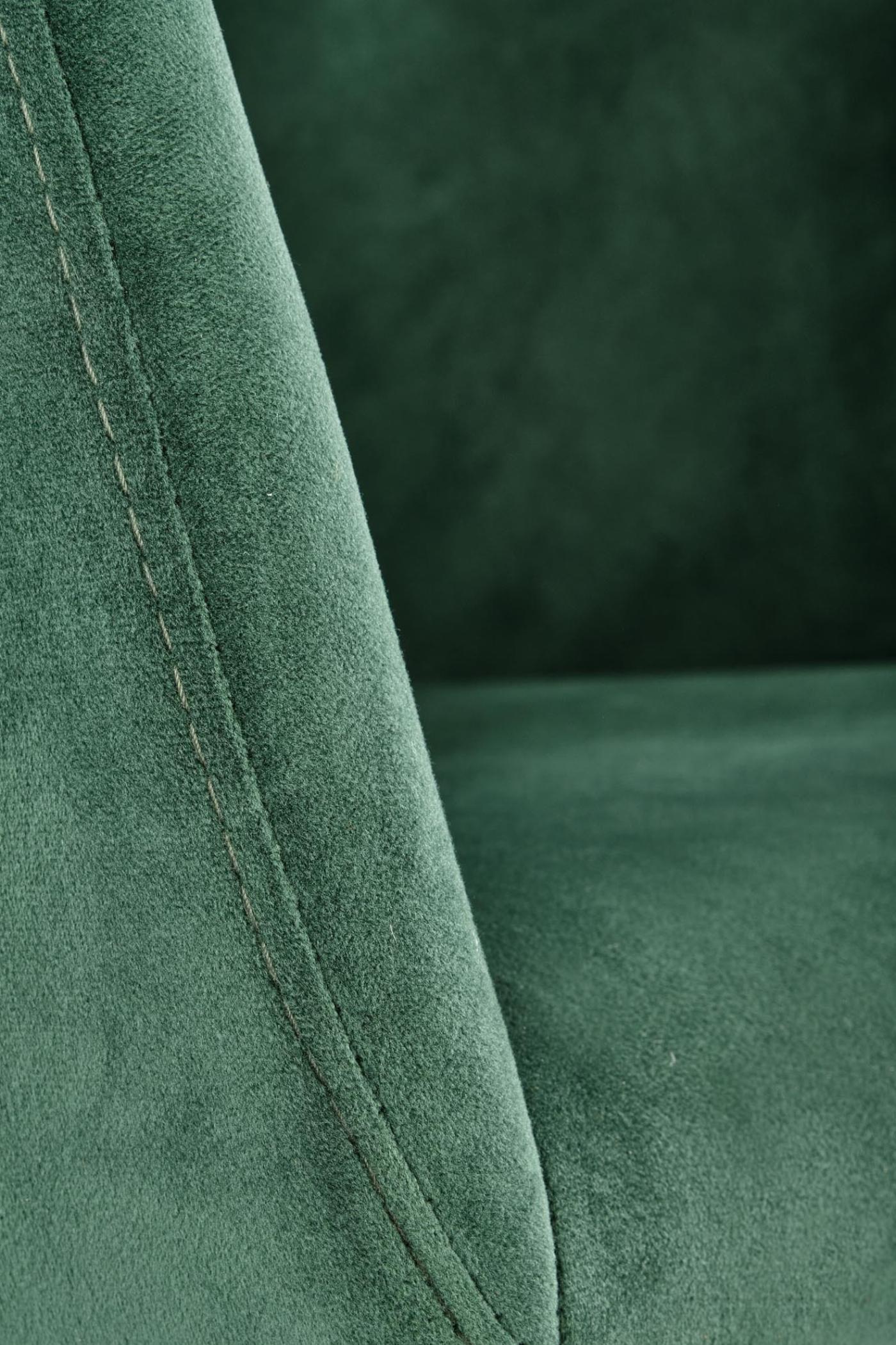 K421 krzesło nogi - czarne, siedzisko - ciemny zielony