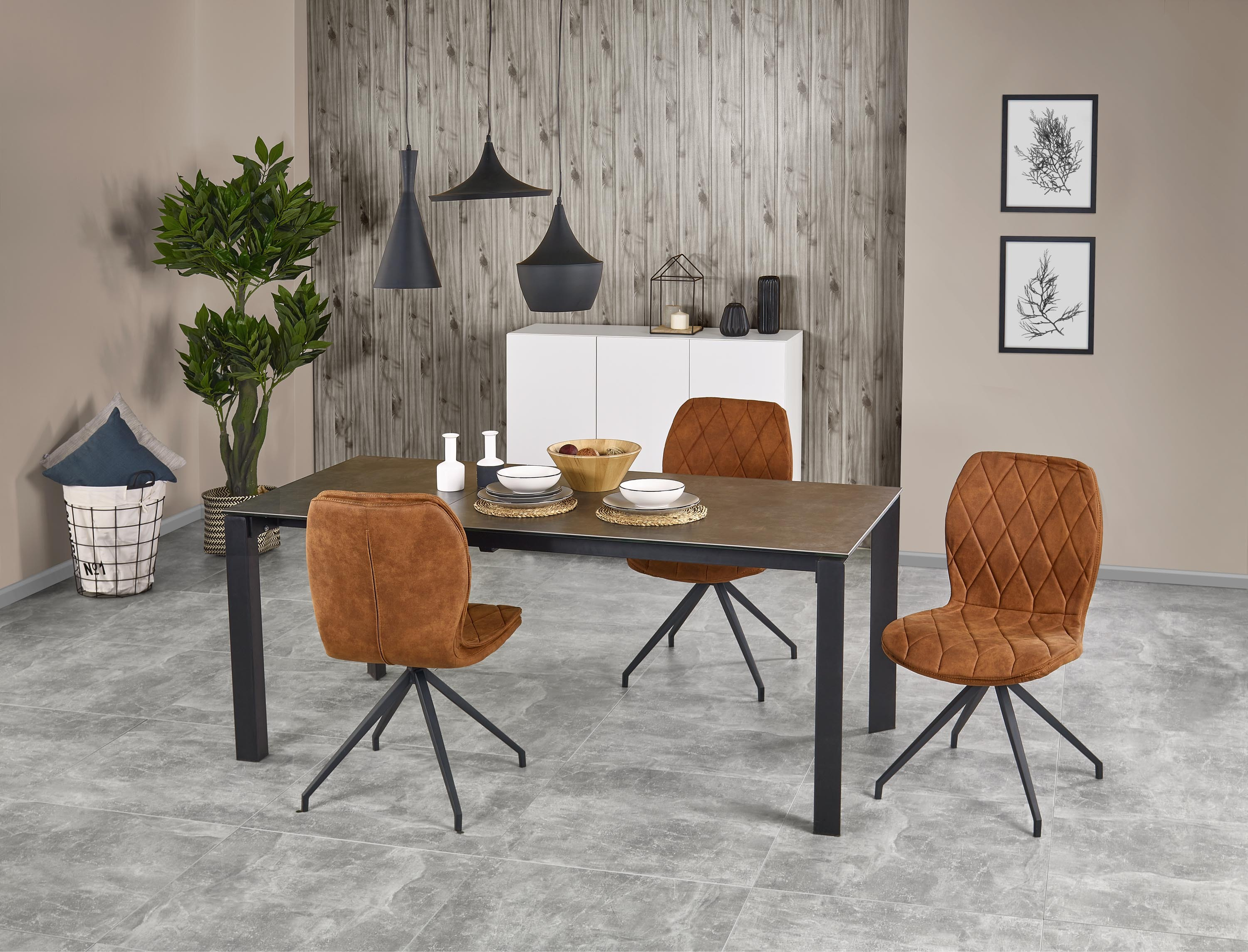 HORIZON stół 120-180/85/76 cm, popiel