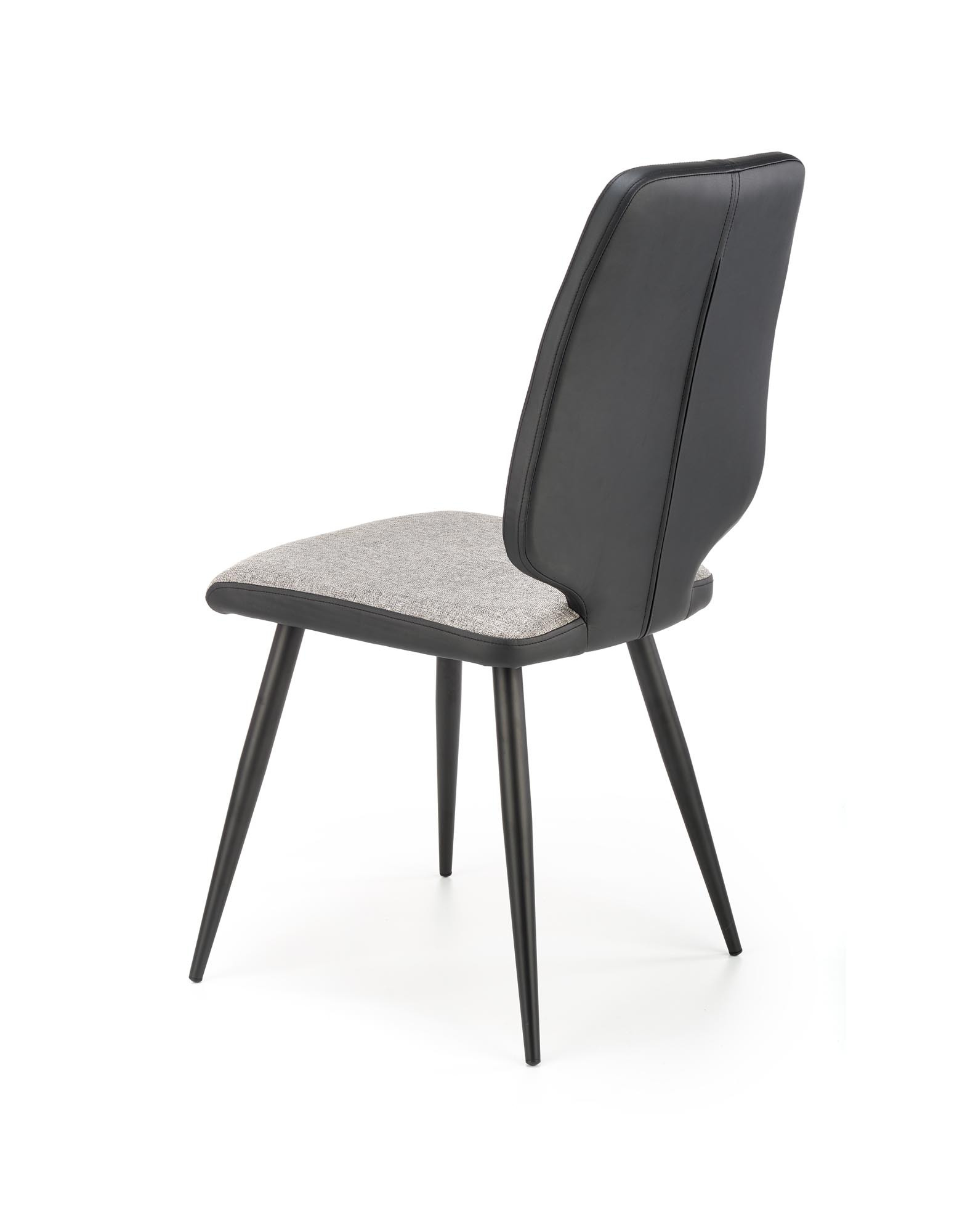 K424 krzesło, nogi - czarne, siedzisko - popielaty