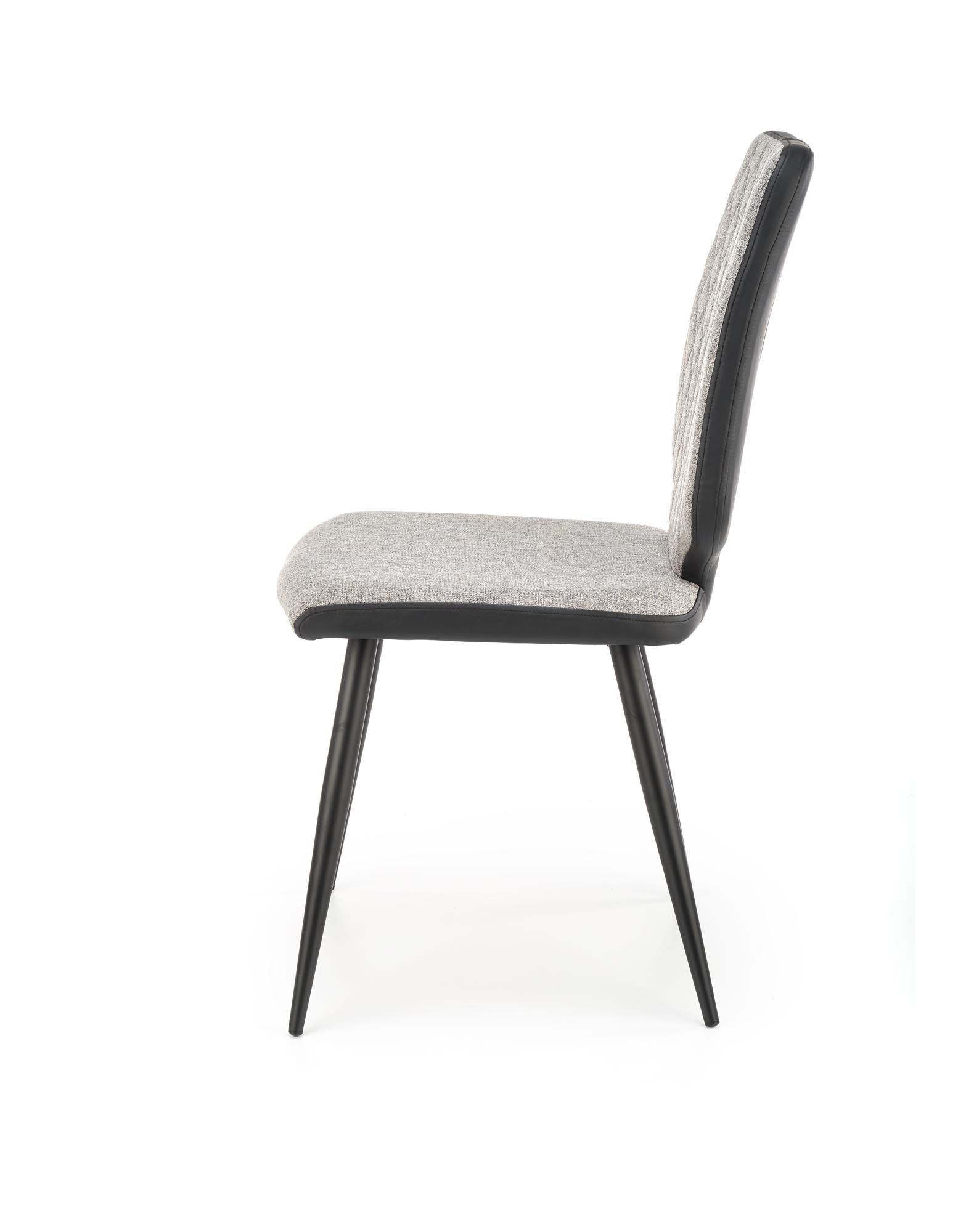 K424 krzesło, nogi - czarne, siedzisko - popielaty