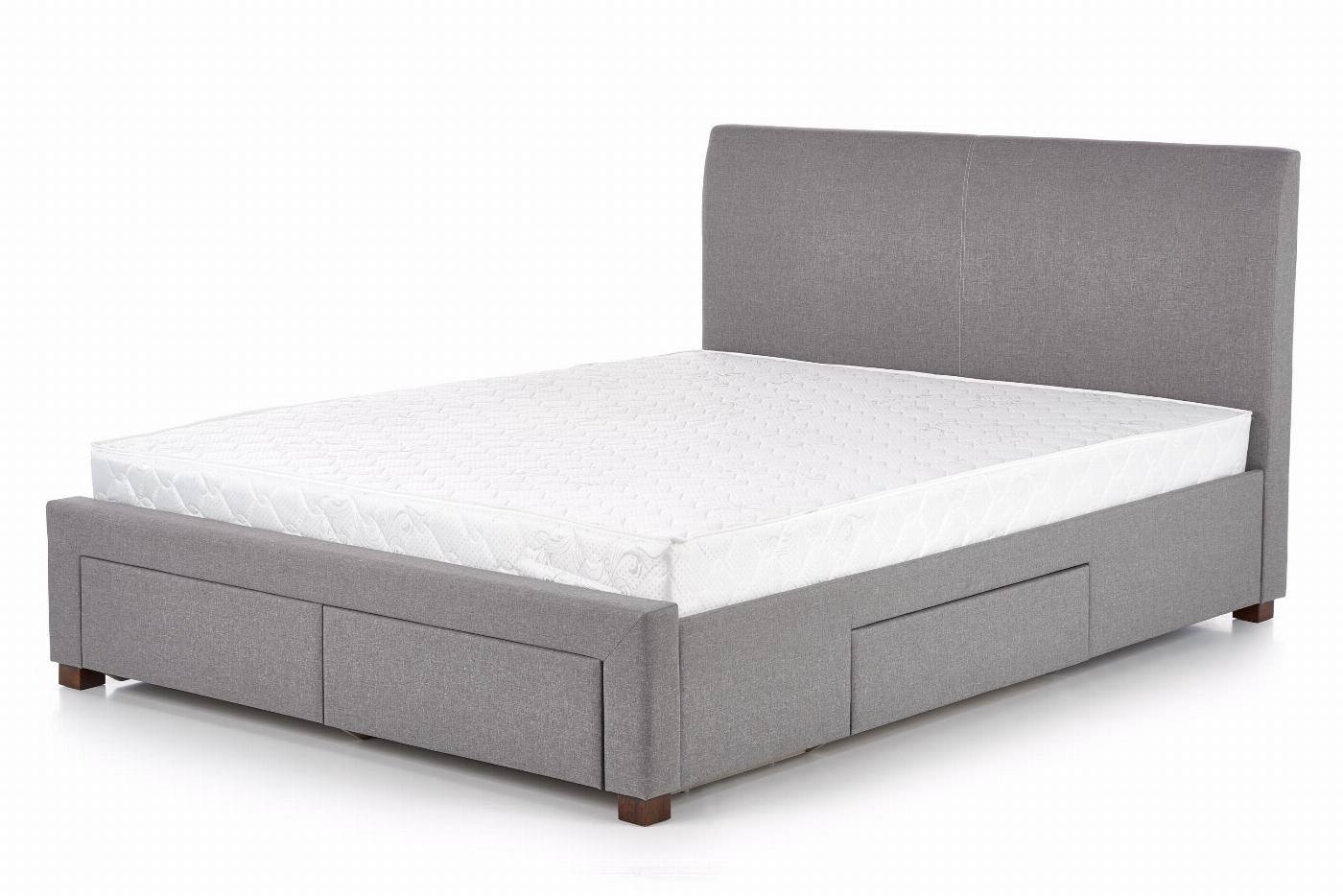 MODENA 140 cm łóżko tapicerowane z szufladami popiel (6p=1szt)