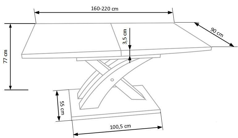 SANDOR stół rozkładany dąb sonoma (3p=1szt)