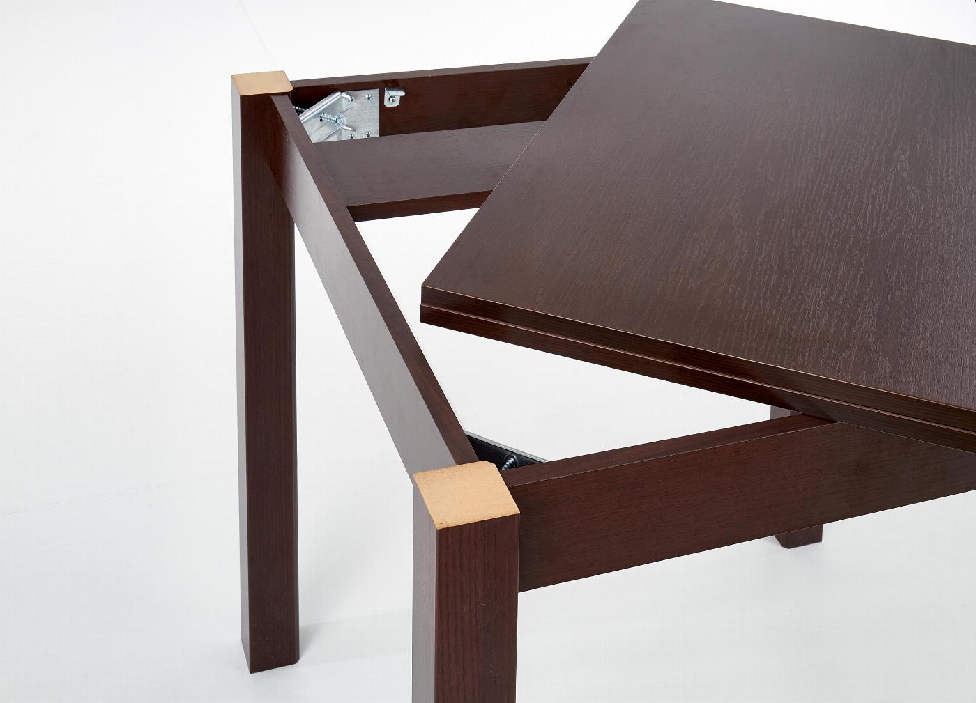 GRACJAN stół rozkładany 80÷160/80/76 cm, kolor ciemny orzech