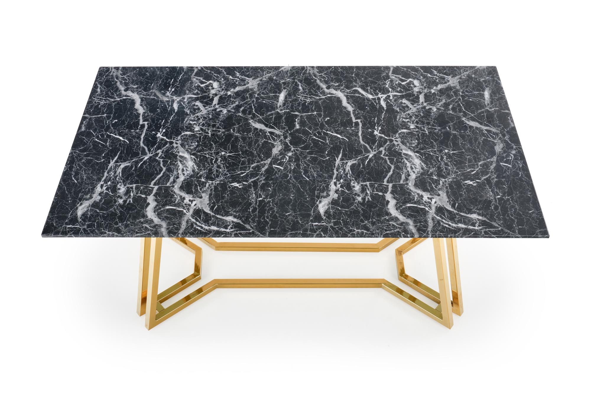 KONAMI stół, kolor: blat - czarny marmur, nogi - złoty
