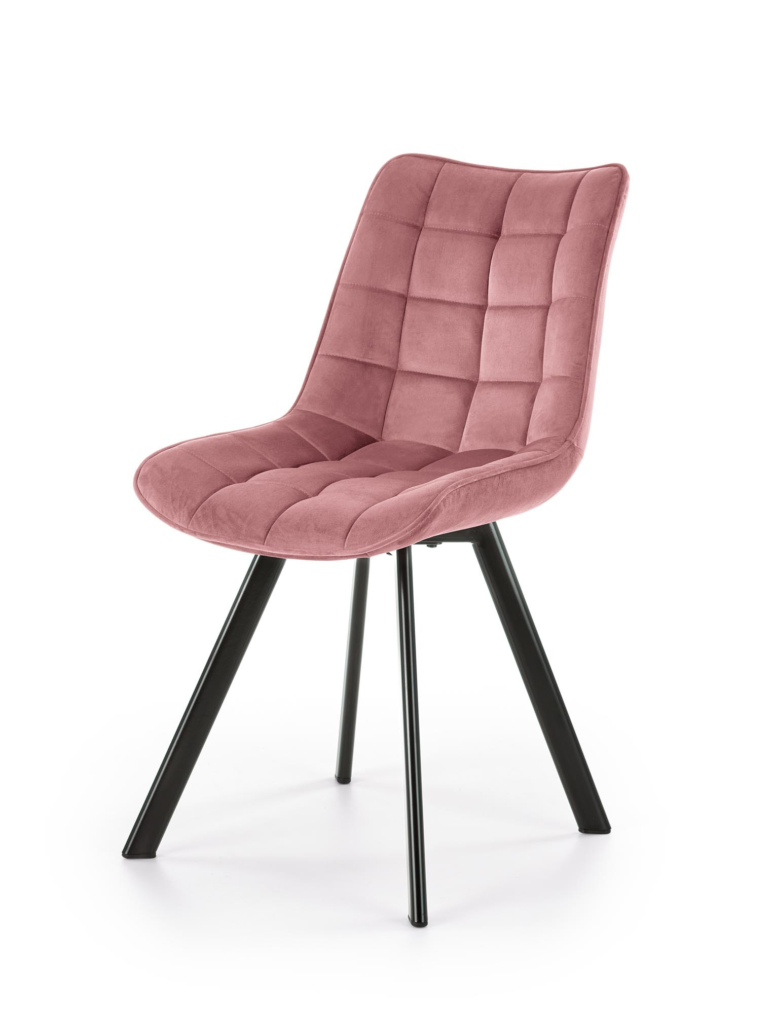 K332 krzesło nogi - czarne, siedzisko - różowy (1p=2szt)