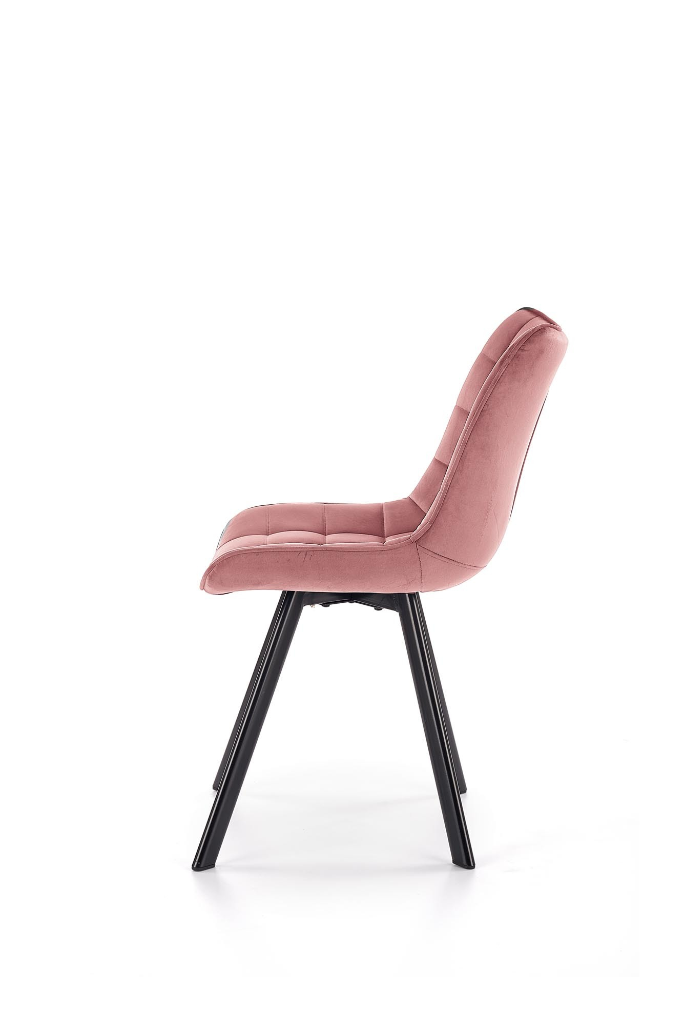 K332 krzesło nogi - czarne, siedzisko - różowy (1p=2szt)