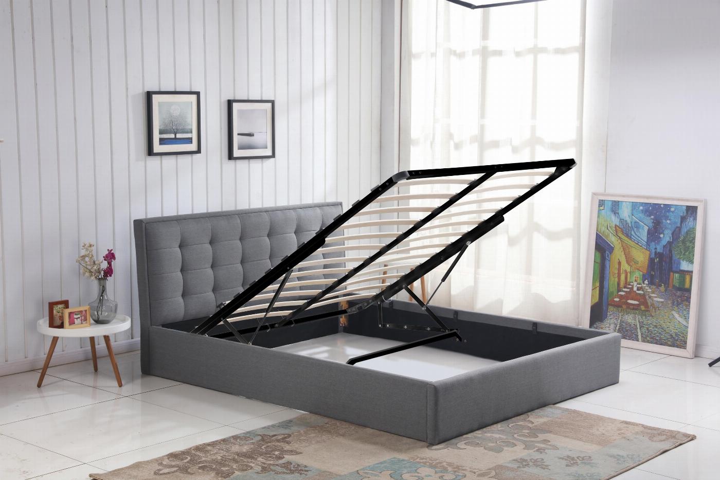 PADVA 160cm łóżko z pojemnikiem popielaty (2p=1szt)