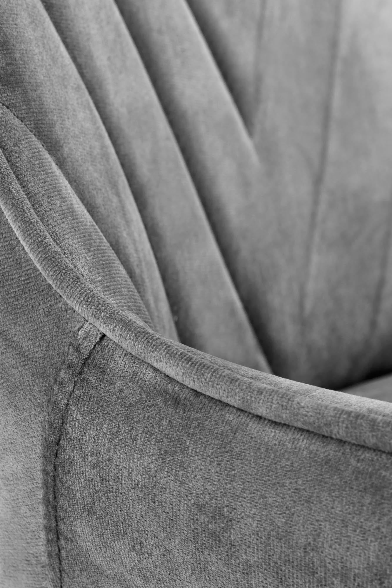 RICO fotel obrotowy popielaty velvet
