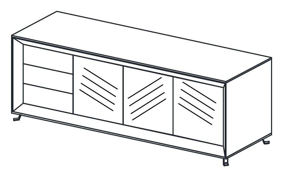 Komoda niska CHEVRON CN4/ 175x60x62h