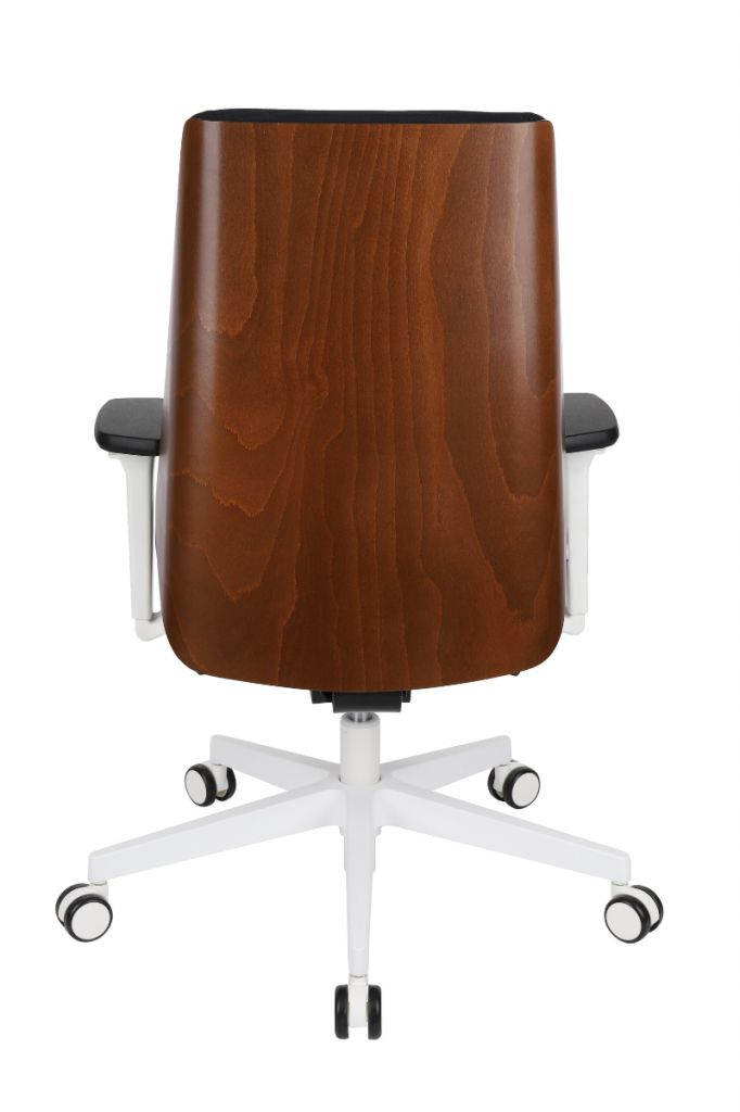 Fotel gabinetowy MOON WOOD W WHITE